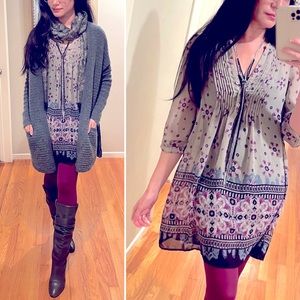 ✅FREE✅ H&M breezy airy chiffon tunic dress 4